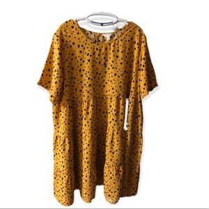 Terra & Sky Dress Plus‎ Size 2X Women’s Y2K Baby Doll New Short Sleeve